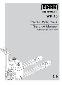 repair manual Clark Electric Pallet Truck WP15 PDF Service Manual