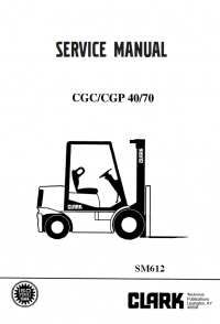 repair manual Clark Lift Truck CGC/CGP 40/70 PDF Service Manual