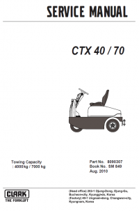 repair manual Clark CTX 40 / 70 PDF Service Manual