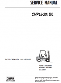 repair manual Clark Forklift CMP15-20s D/L PDF Service Manual