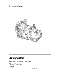repair manual ZF Ecomat Transmission HP 500/HP590/HP600 Repair Manual Long Version