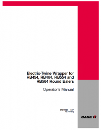 repair manual Case Round Baler RB 454-464-554-564 Set of Operator Manuals