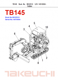 spare parts catalog Takeuchi TB145 Excavator Parts Manual PDF
