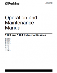 repair manual Perkins Industrial Engines 1103, 1104 Operation and Maintenance Manual PDF