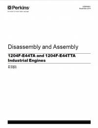 repair manual Perkins Industrial Engines 1204E Series Disassembly And Assembly PDF Manual