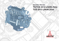 repair manual Deutz Engines TD/TCD 2012, TCD 2013 Operation Manual PDF