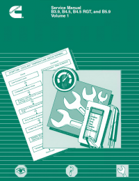 repair manual Cummins Engines B3.9, B4.5, B4.5 RGT, and B5.9 Service Manual Volume 1 + Volume 2