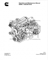 repair manual Cummins Engine QSB6.7 CM2350 B105 Operation and Maintenance Manual PDF