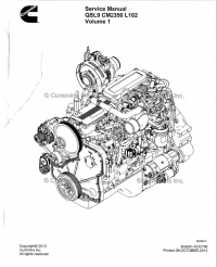 repair manual Cummins Engine QSL9 CM2350 L102 Service Manual PDF Volume 1