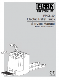 repair manual Clark Electric Pallet Truck PPXS20 PDF Service Manual
