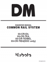 repair manual Kubota Common Rail System 03-CR Diagnosis Manual PDF