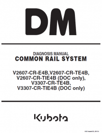 repair manual Kubota Common Rail System V2607-CR/V3307-CR Diagnosis Manual PDF