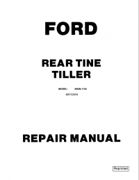repair manual Ford Rear Time Tiller 09GN-1134 Repair Manual PDF