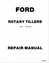 repair manual Ford Rotary Tillers Repair Manual PDF