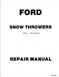 repair manual Ford Show Throwers 09GN - 5203, 5239, 5241 Repair Manual PDF