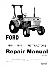 repair manual Ford 1310 - 1510 - 1710 Tractor Repair Manual PDF PN: 40131020