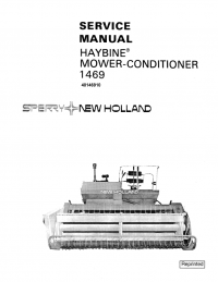 repair manual New Holland Haybine Mower-Conditioner 1466 Service Manual PDF
