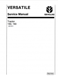 repair manual New Holland Versatile 150, 160 Tractor Service Manual PDF PN: 40015011