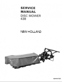 repair manual New Holland Disc Mower 438 Service Manual PDF