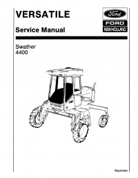 repair manual New Holland Ford Versatile Swather 4400 Service Manual PDF