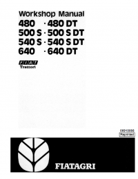 repair manual FiatTrattori 480/DT, 500S/DT, 540S/DT, 640/DT Workshop Manual PDF