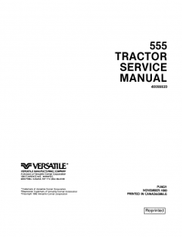 repair manual New Holland Versatile 555 Tractor Service Manual PDF