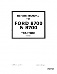 repair manual Ford Tractor 8700, 9700 Repair Manual PDF PN: 40870020