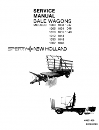 repair manual New Holland Bale Wagons 1000 - 1049 Service Manual PDF PN: 40931400