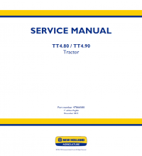 repair manual New Holland TT4.80, TT4.90 Tractor Service Manual PDF PN: 47866580