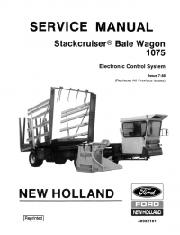 repair manual New Holland Ford Stackcruiser Bale Wagon 1075 Service Manual PN: 40932101