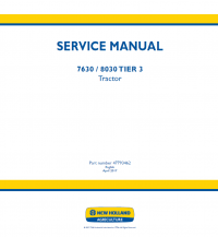 repair manual New Holland 7630, 8030 TIER 3 Tractor Service Manual PDF 47793462