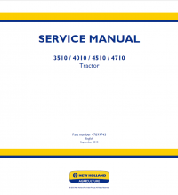 repair manual New Holland 3510, 4010, 4510, 4710 Tractor Service Manual PDF PN: 47899743