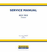 repair manual New Holland 8010, 9010 Tractor Service Manual PDF PN:47866579