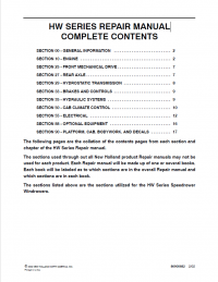 repair manual New Holland HW Series Repair Manual PDF