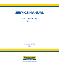 repair manual New Holland T7.150, T7.180 Tractor Service Manual PDF 48079508