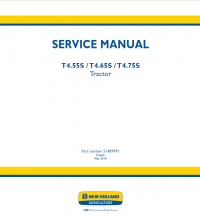 repair manual New Holland T4.55S, T4.65S, T4.75S Tractor Service Manual PDF