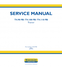 repair manual New Holland T4.90 FB, T4.100 FB, T4.110 FB Tractor Service Manual PDF