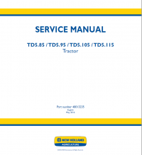 repair manual New Holland TD5.85, TD5.95, TD5.105, TD5.115 Tractor Service Manual PDF