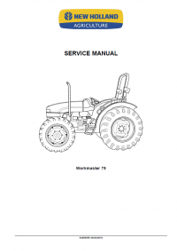repair manual New Holland Workmaster 75 Tractor Service Manual PDF