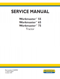 repair manual New Holland Workmaster 55/65/75 Tractor Service Manual PDF