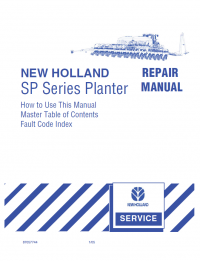 repair manual New Holland SP Series Planter Repair Manual PDF 87057744