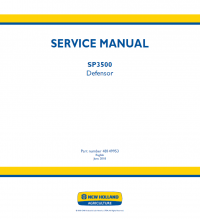 repair manual New Holland SP3500 Defensor Service Manual PDF