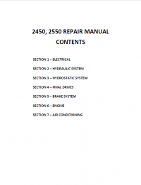 repair manual New Holland 2450, 2550 Repair Manual PDF