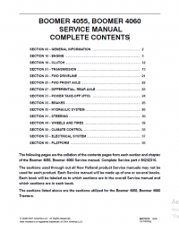 repair manual New Holland Boomer 4055, 4060 Service Manual PDF