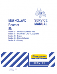 repair manual New Holland Boomer 8N Tractor Service Manual PDF