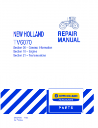 repair manual New Holland TV6070 Tractor Repair Manual PDF