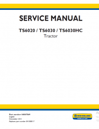 repair manual New Holland TS6020, TS6030, TS6030HC Tractor Service Manual PDF