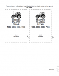 repair manual New Holland Tractor 35 Series 4835, 5635, 6635, 7635 Repair Manual PDF