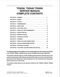 repair manual New Holland Tractors TD5030, TD5040, TD5050 PDF Service Manual