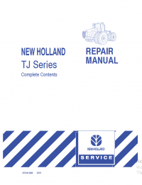 repair manual New Holland Tractor TJ Series Repair Manual PDF